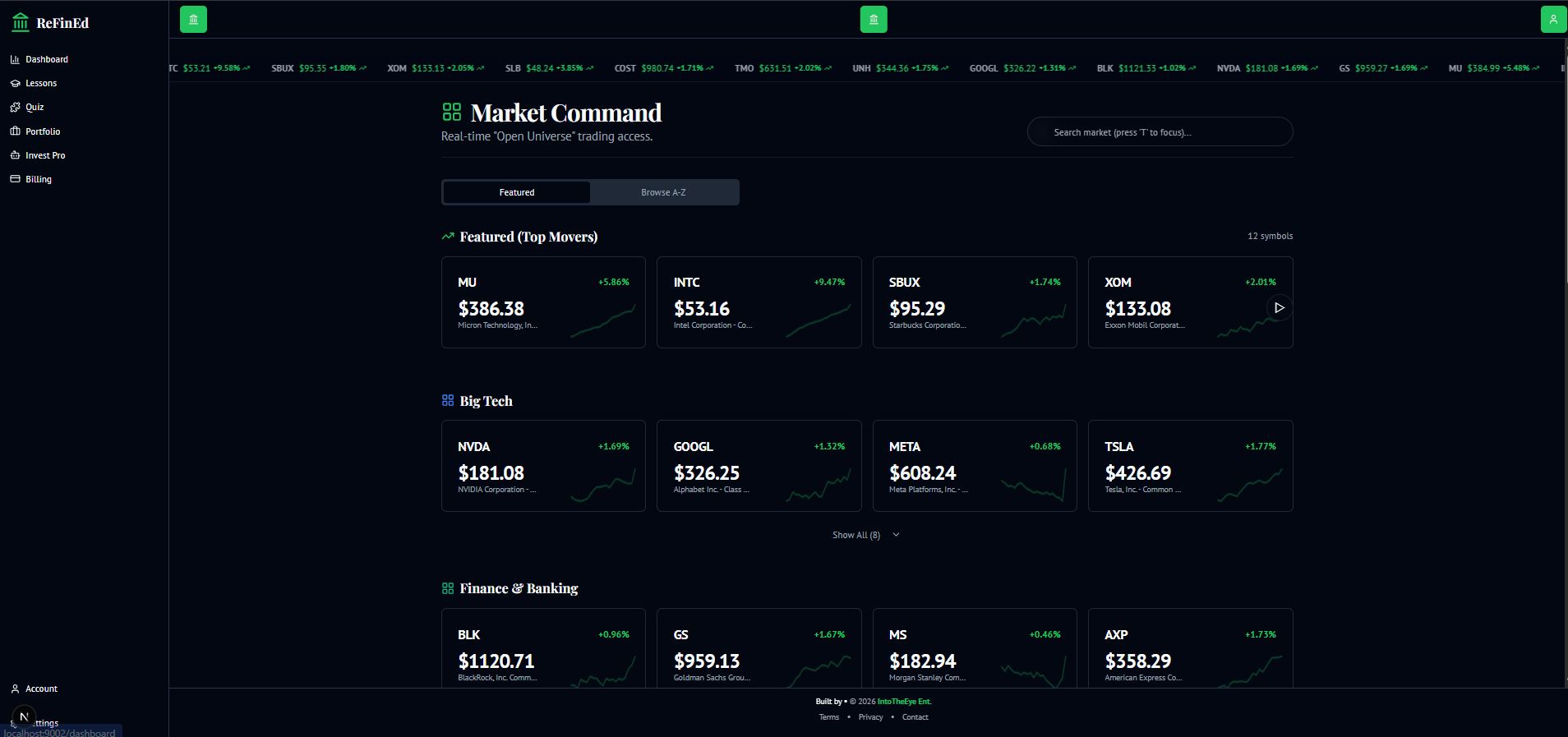 ReFinEd — Market Command